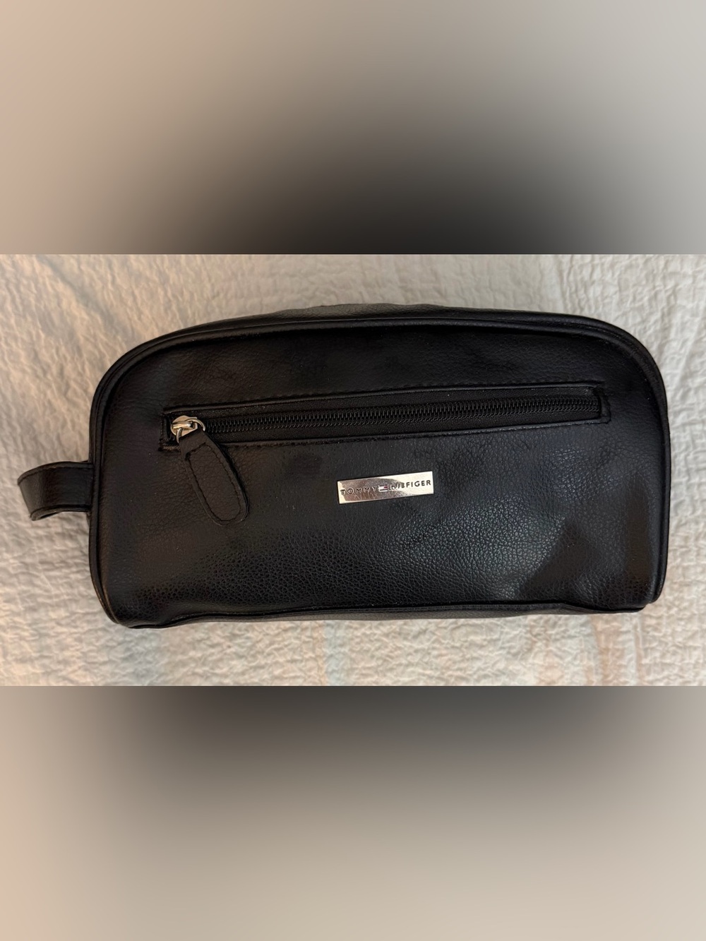 Black Tommy Hilfiger Men’s Toiletry Bag Travel Dopp Kit Organizer